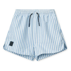 Liewood - Aiden Seersucker Badeshorts aus recycelten Fasern | Hellblau