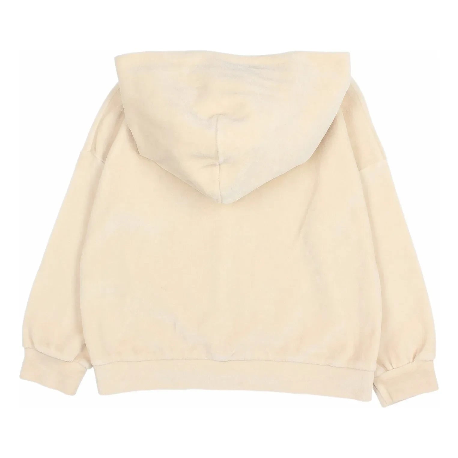 Búho - Kadife organik pamuklu kapüşonlu sweatshirt | Fildişi