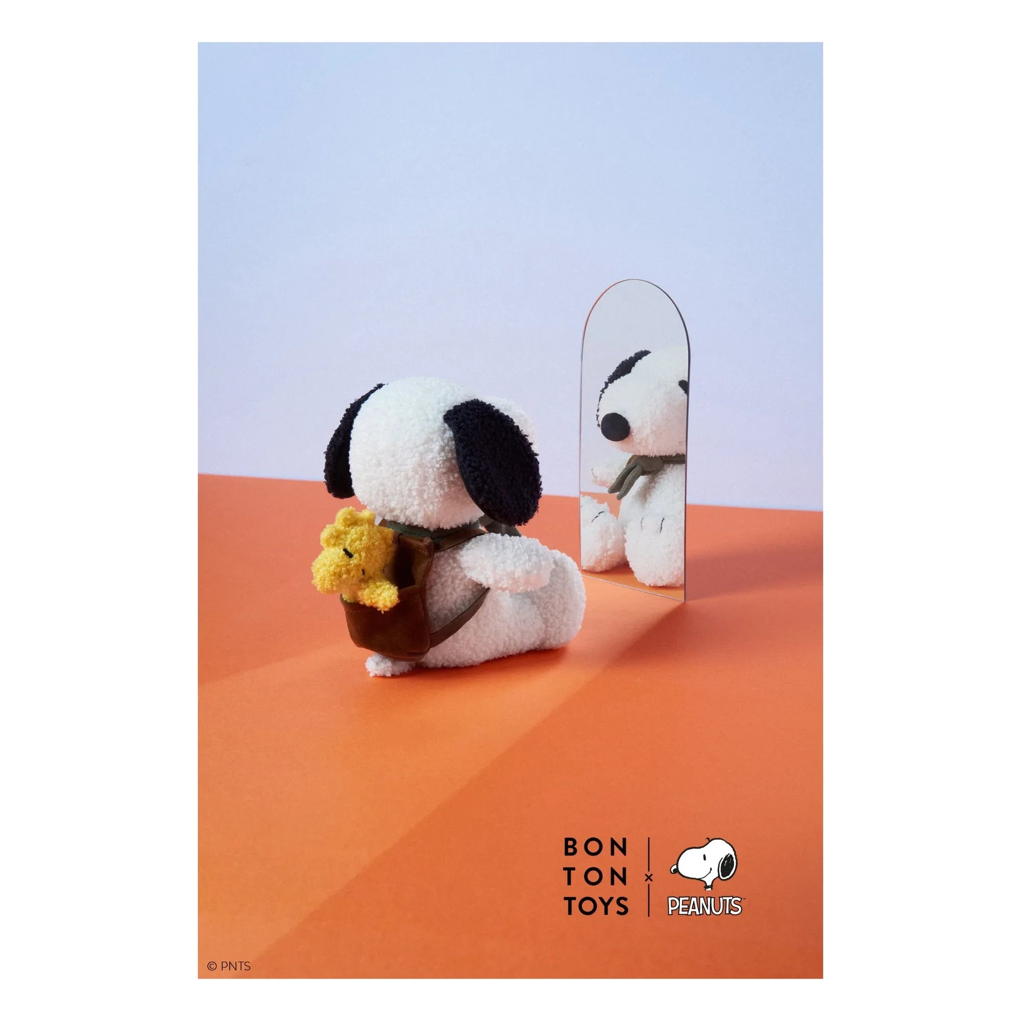 Bon Ton Toys - SNOOPY - Snoopy Plüschtier mit Woodstock in der Tasche