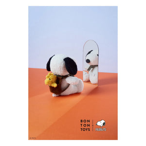 Bon Ton Toys - SNOOPY - Snoopy Plüschtier mit Woodstock in der Tasche