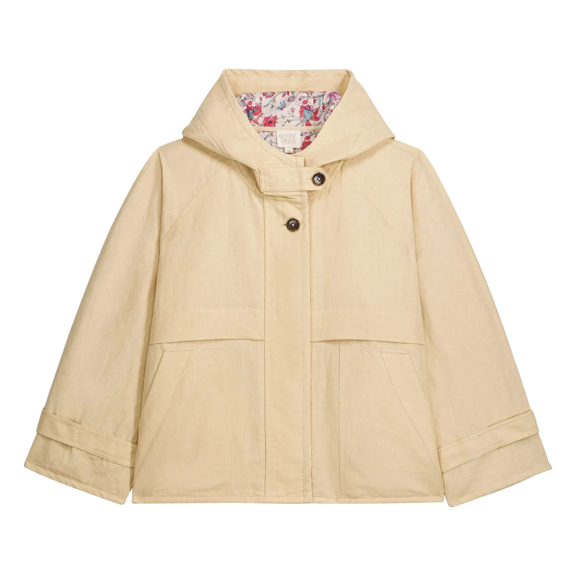 Louise Misha – Bertille Leinen-Baumwolljacke | Elfenbein