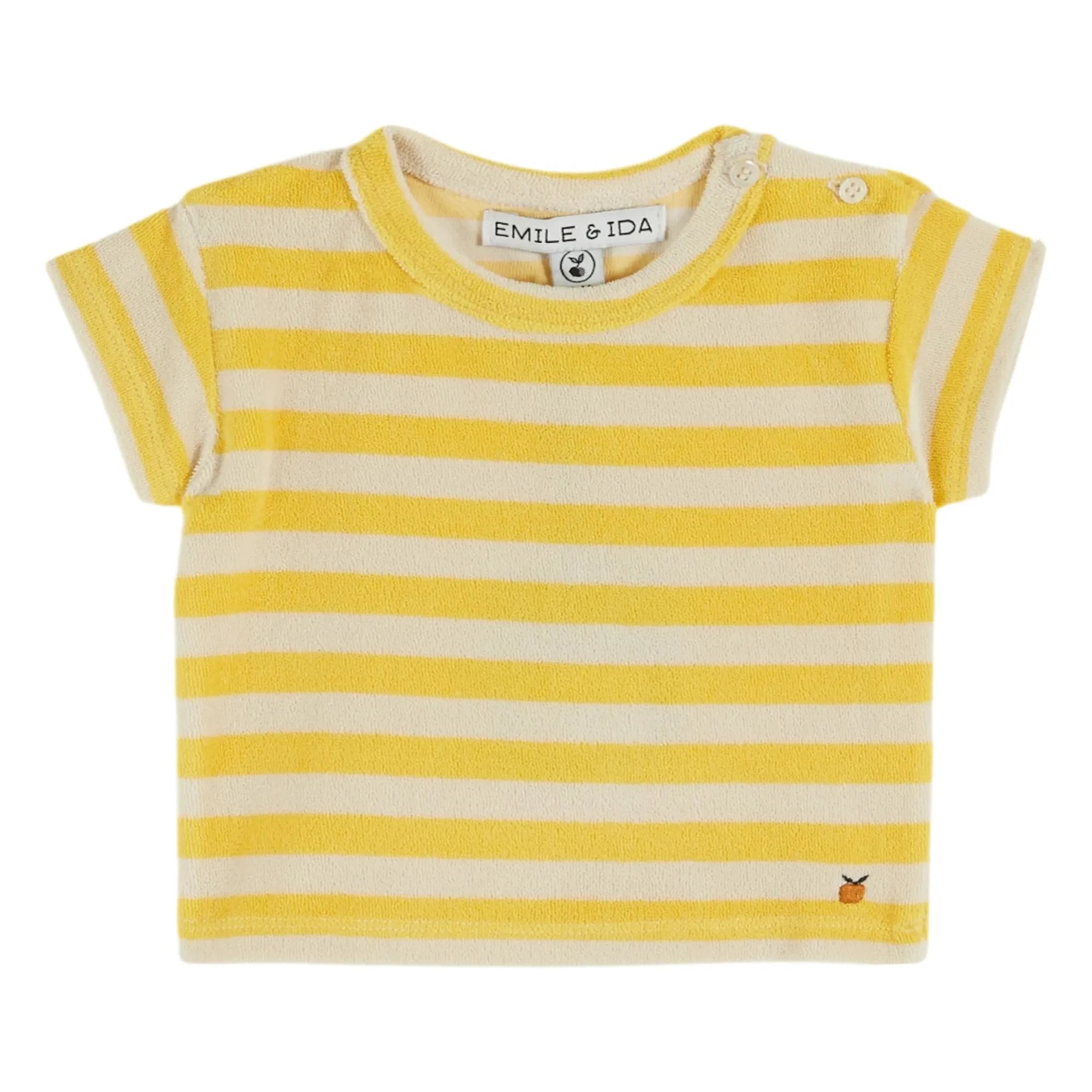 Emile et Ida - Gestreiftes T-Shirt aus Bio-Baumwolle | Gelb