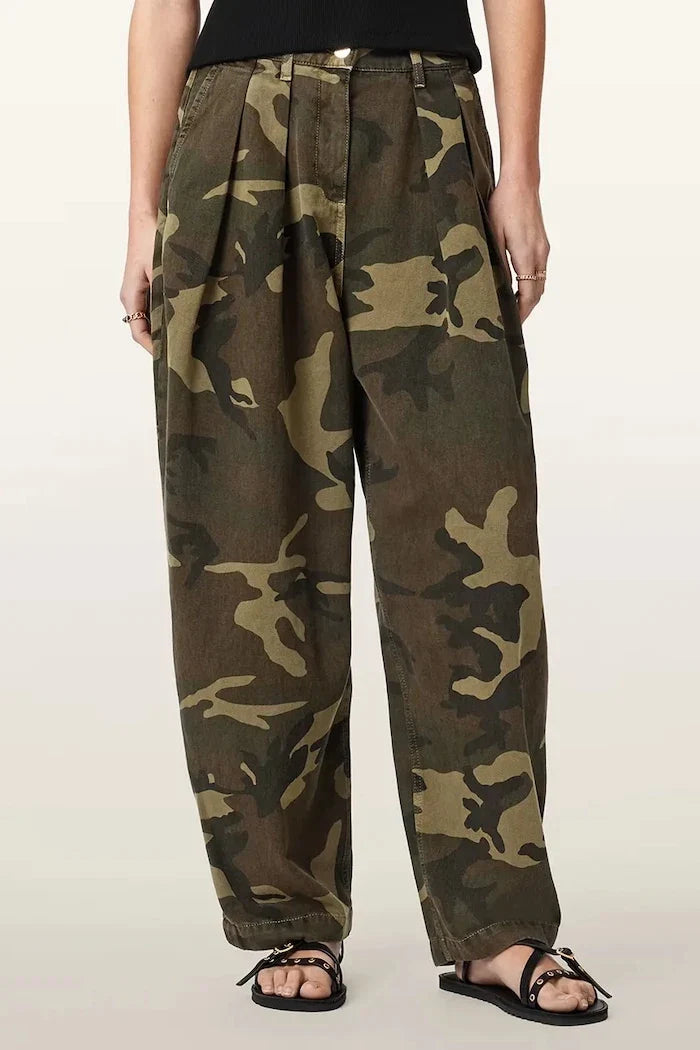 AllSaints pamuklu baggy kadın pantolonu BECCA