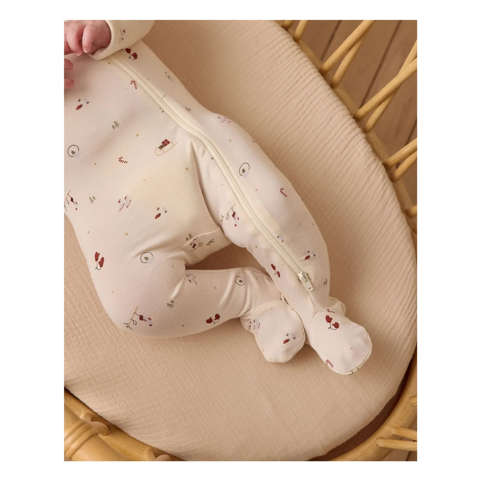 Quincy Mae - Winter Wonderland Overall mit Füßen | Ecru