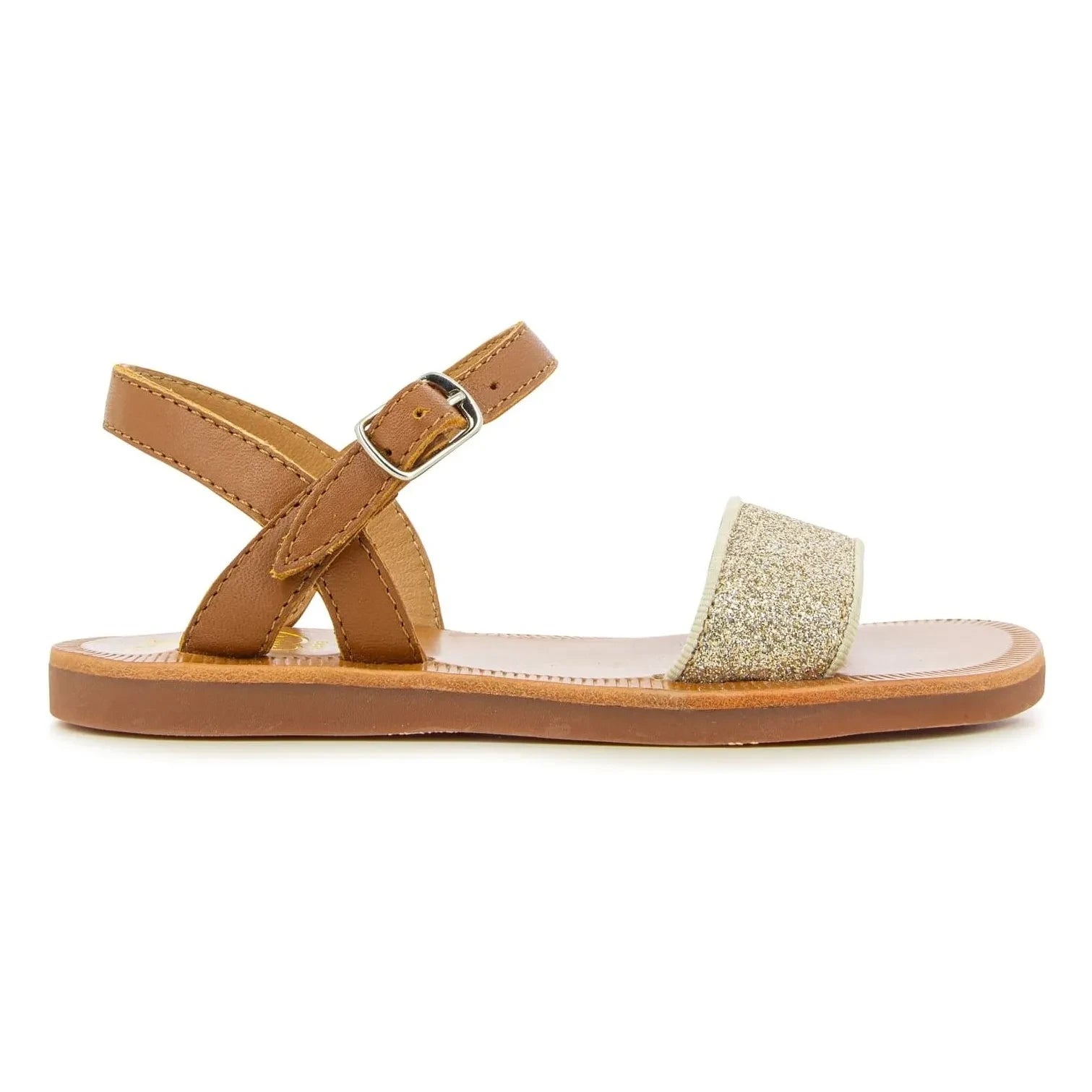 Pom d'Api - Plagette Sandalen mit Schnalle | Camel