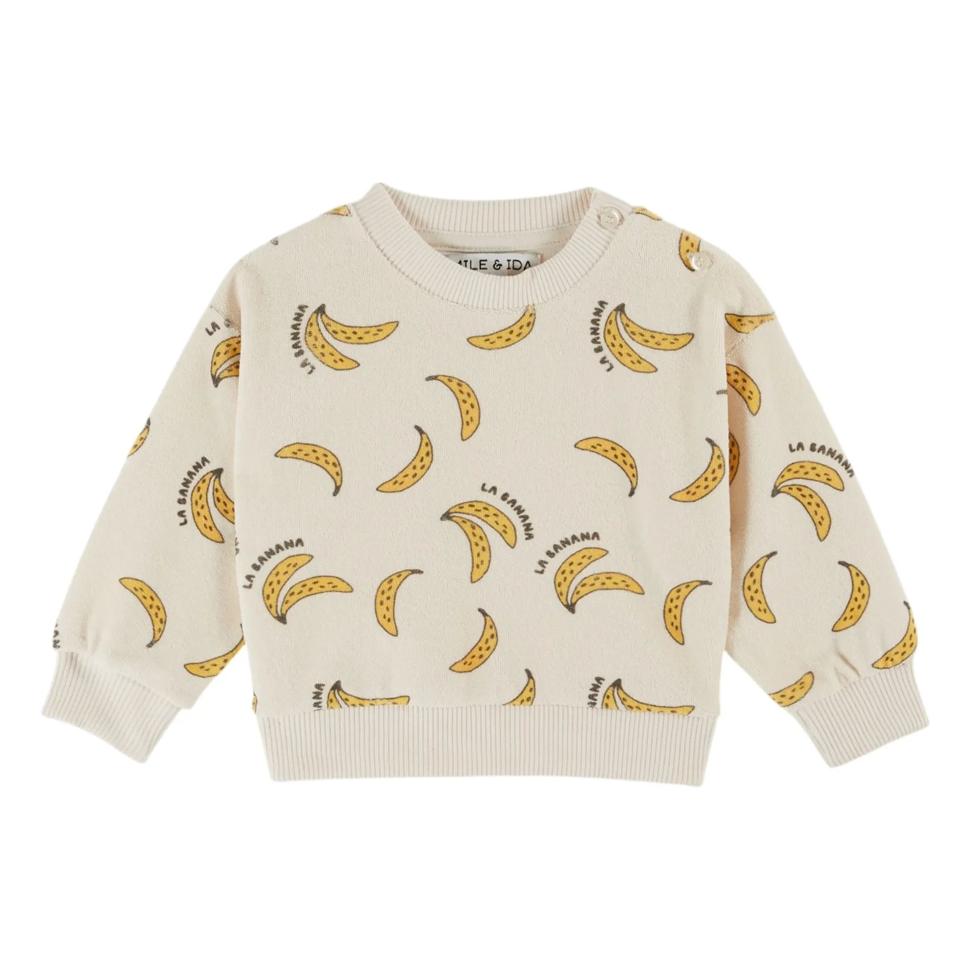 Emile et Ida - Bio-Baumwolle Banana Frottee-Sweatshirt | Creme
