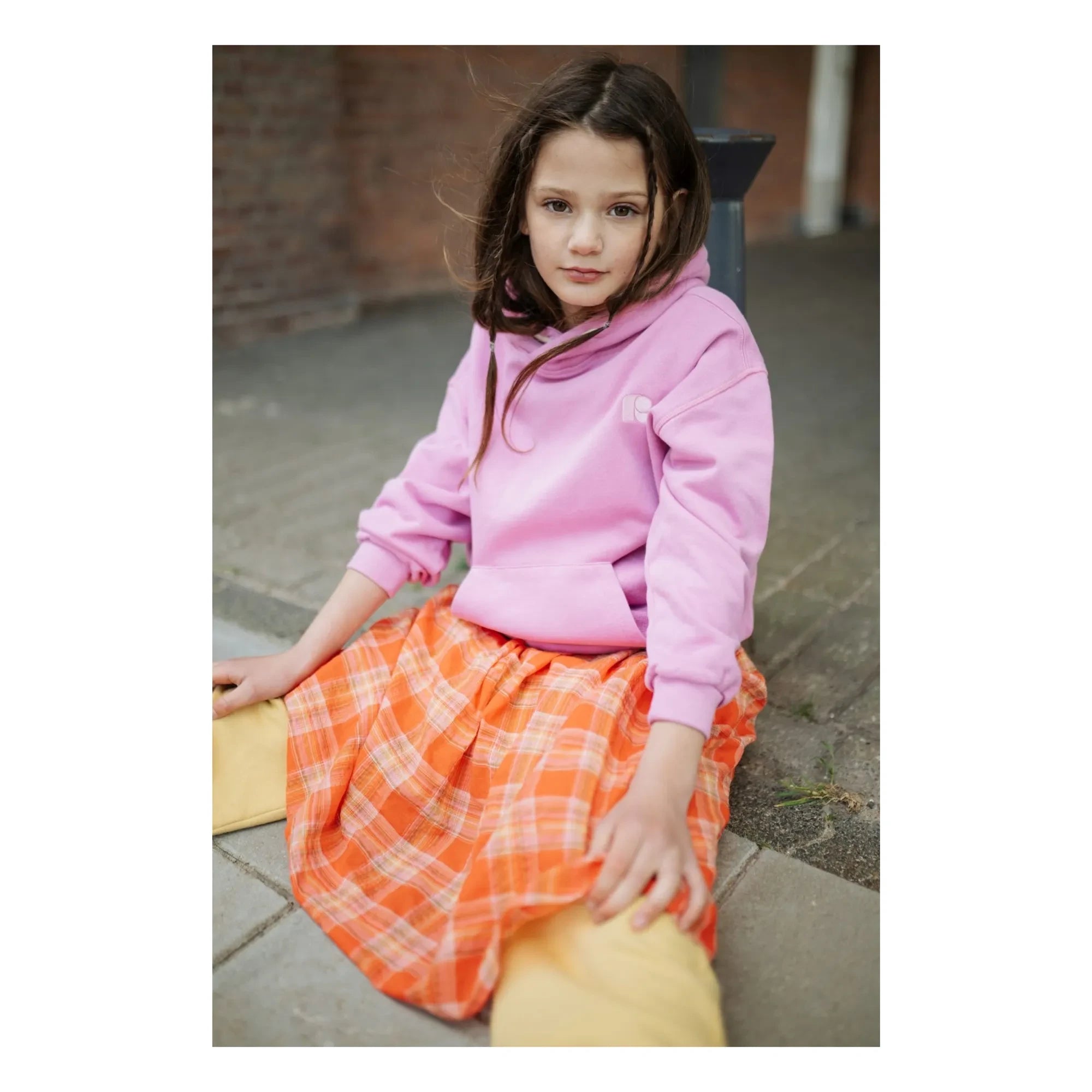 Repose AMS - Smocked-Kleid mit Karos | Koralle