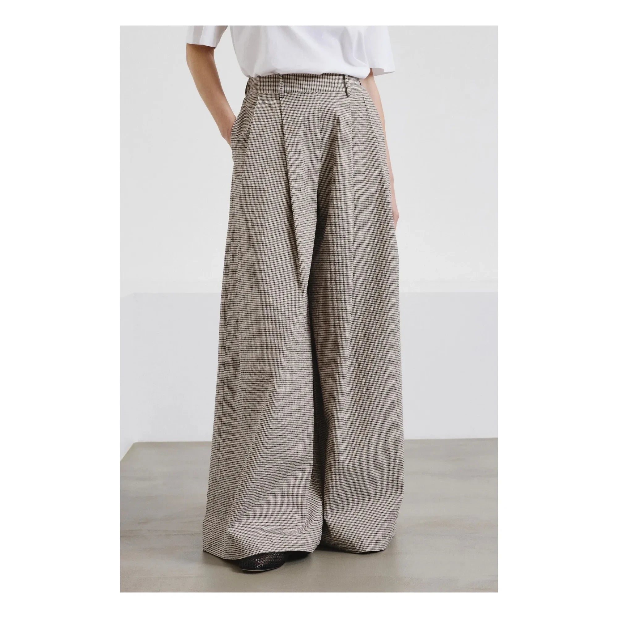 Pomandère – Hose aus Baumwoll-Gabardine | Creme