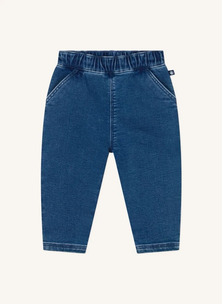 Petit Bateau - Denim Mavisi Lap Polar Denim Harem Pantolon