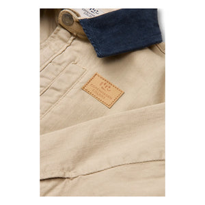 Copenhagen Colors – Jacke aus Bio-Baumwollsamt mit Kragen | Beige