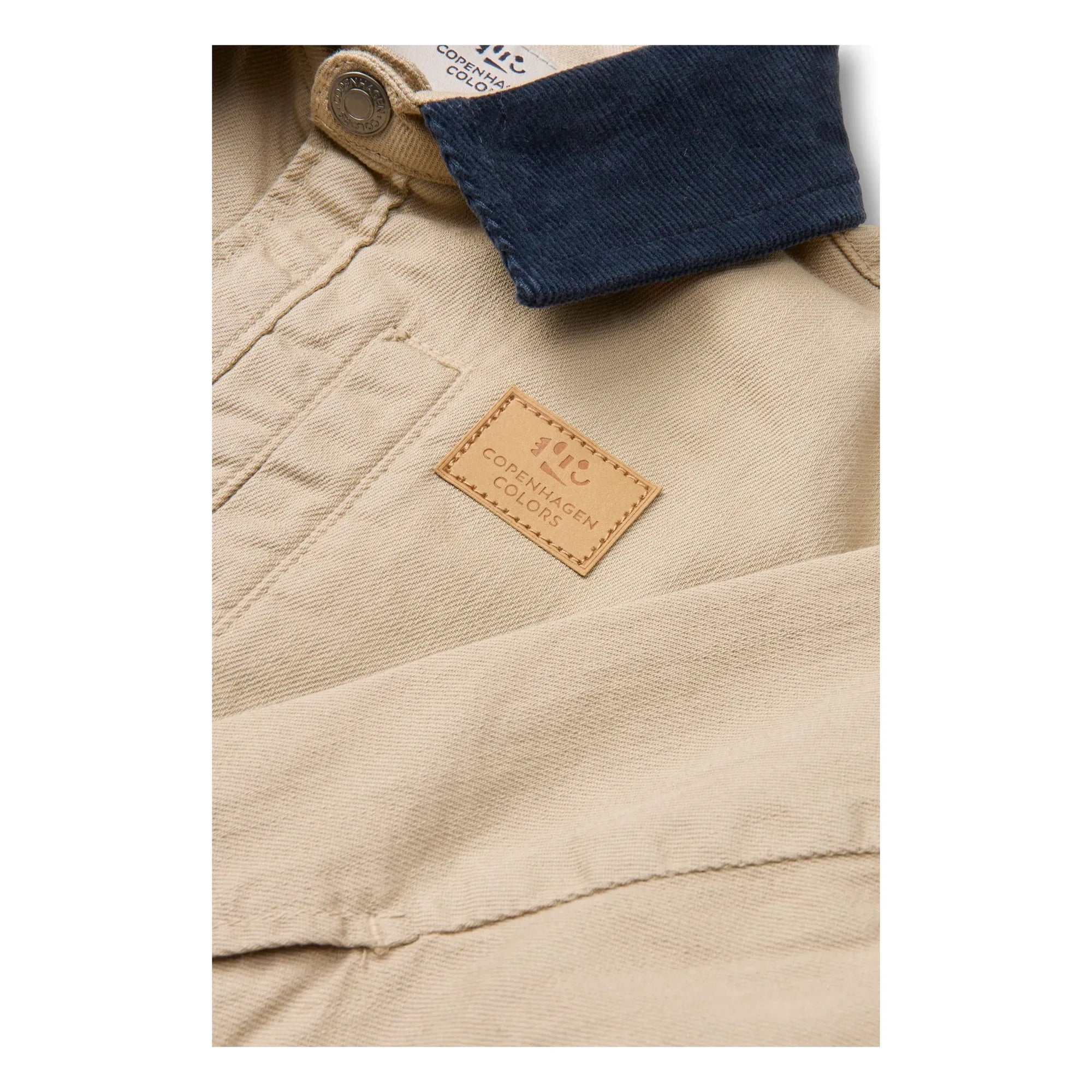 Copenhagen Colors – Jacke aus Bio-Baumwollsamt mit Kragen | Beige