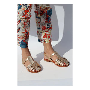 Mama Praïa - Metallic Fischer-Sandale | Gold