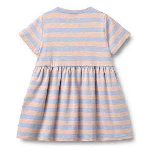 Wheat - Gestreiftes Anna Jerseykleid Bio-Baumwolle | Blassrosa