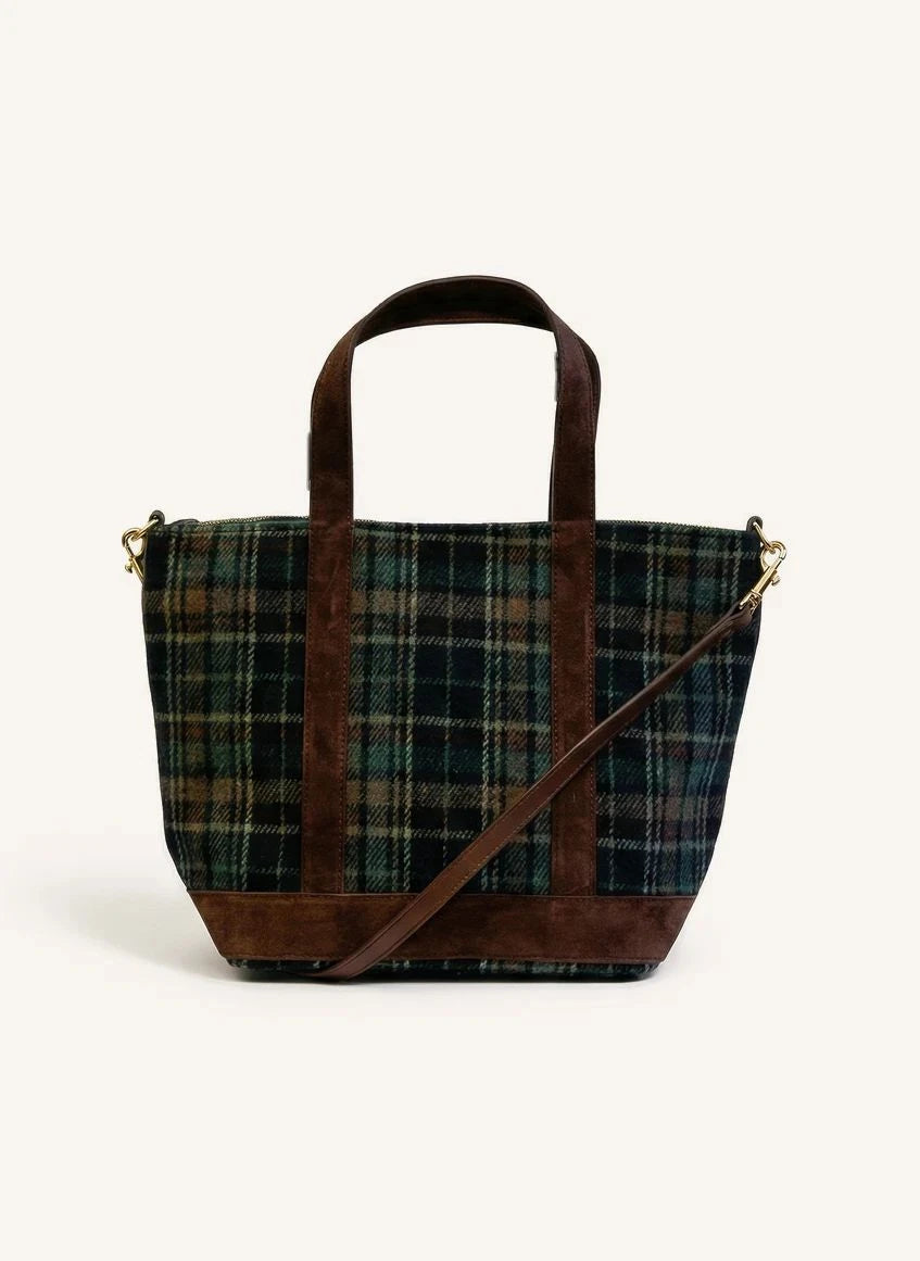 Vanessa Bruno - Shopping bag S Tartan | Yeşil