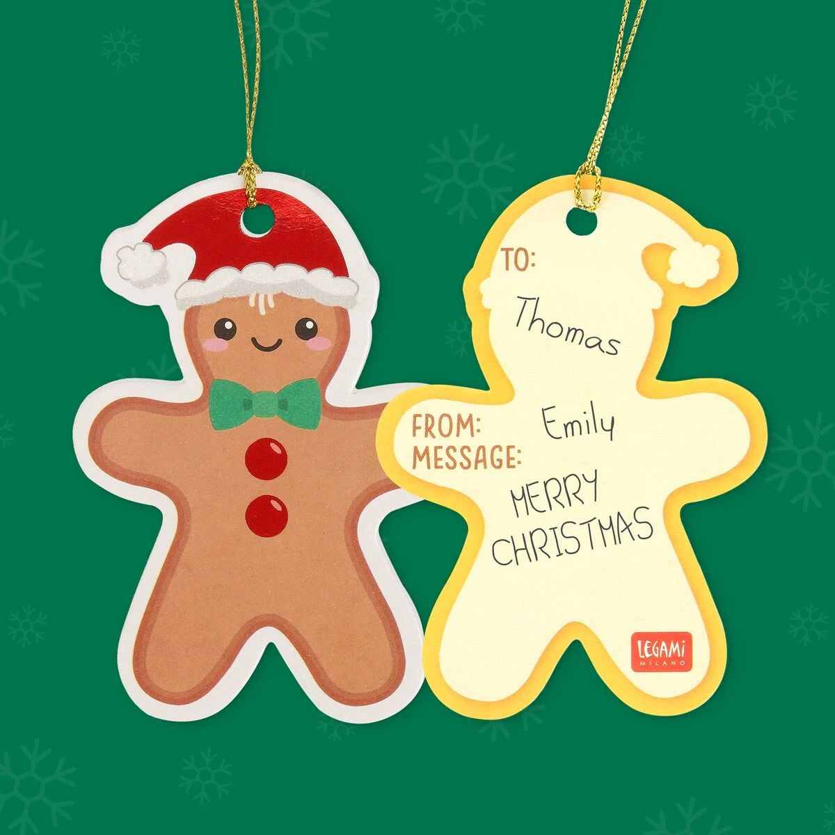 Legami - Set 10 Weihnachtsgeschenkanhänger