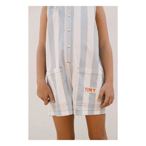 Tinycottons - Overall aus blauem Twill mit feinen Streifen