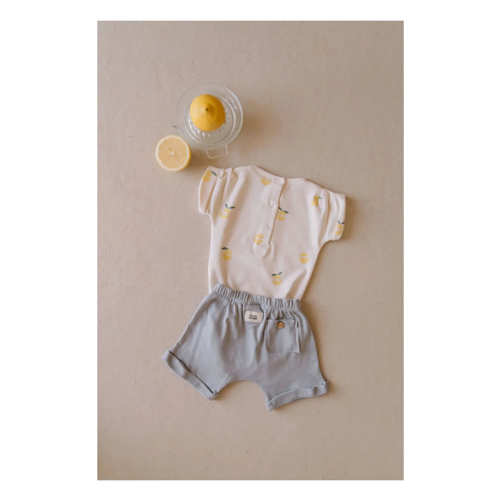 Studio Bohème - Simon Bio-Baumwollshorts | Graublau