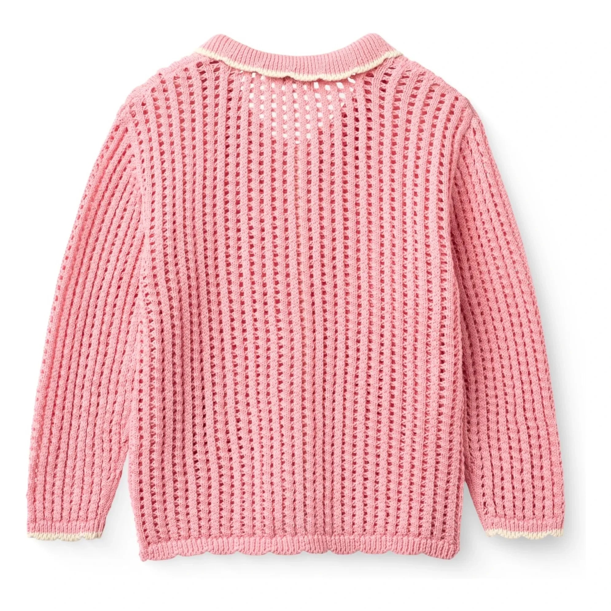 Copenhagen Colors - Häkelcardigan aus Bio-Baumwolle | Zartrosa