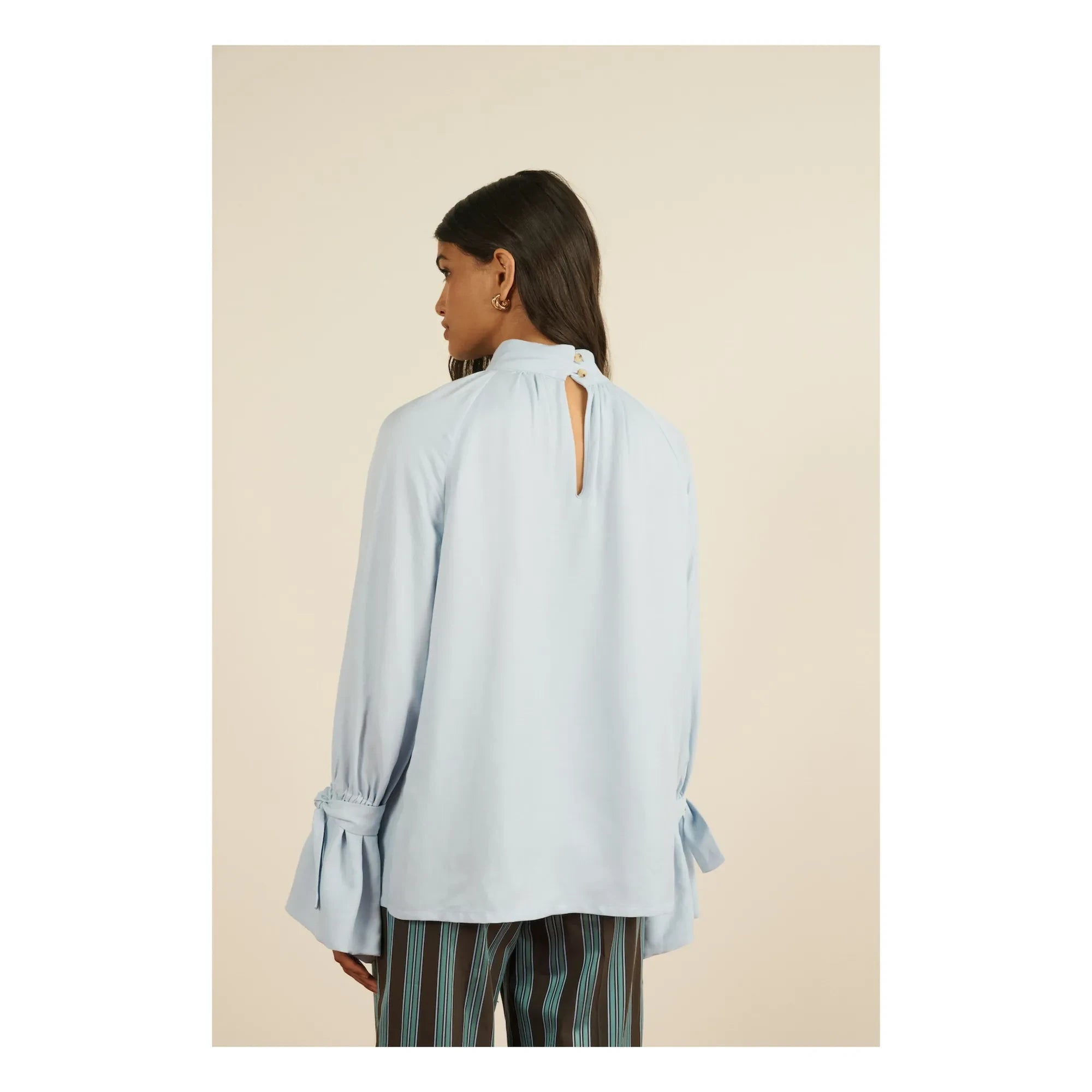 Maria de la Orden - Bosco Bluse aus recycelten Fasern | Hellblau