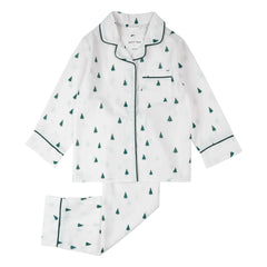 Petit Lem - Poplar-Popeline-Pyjama aus recycelten Fasern | Weiß