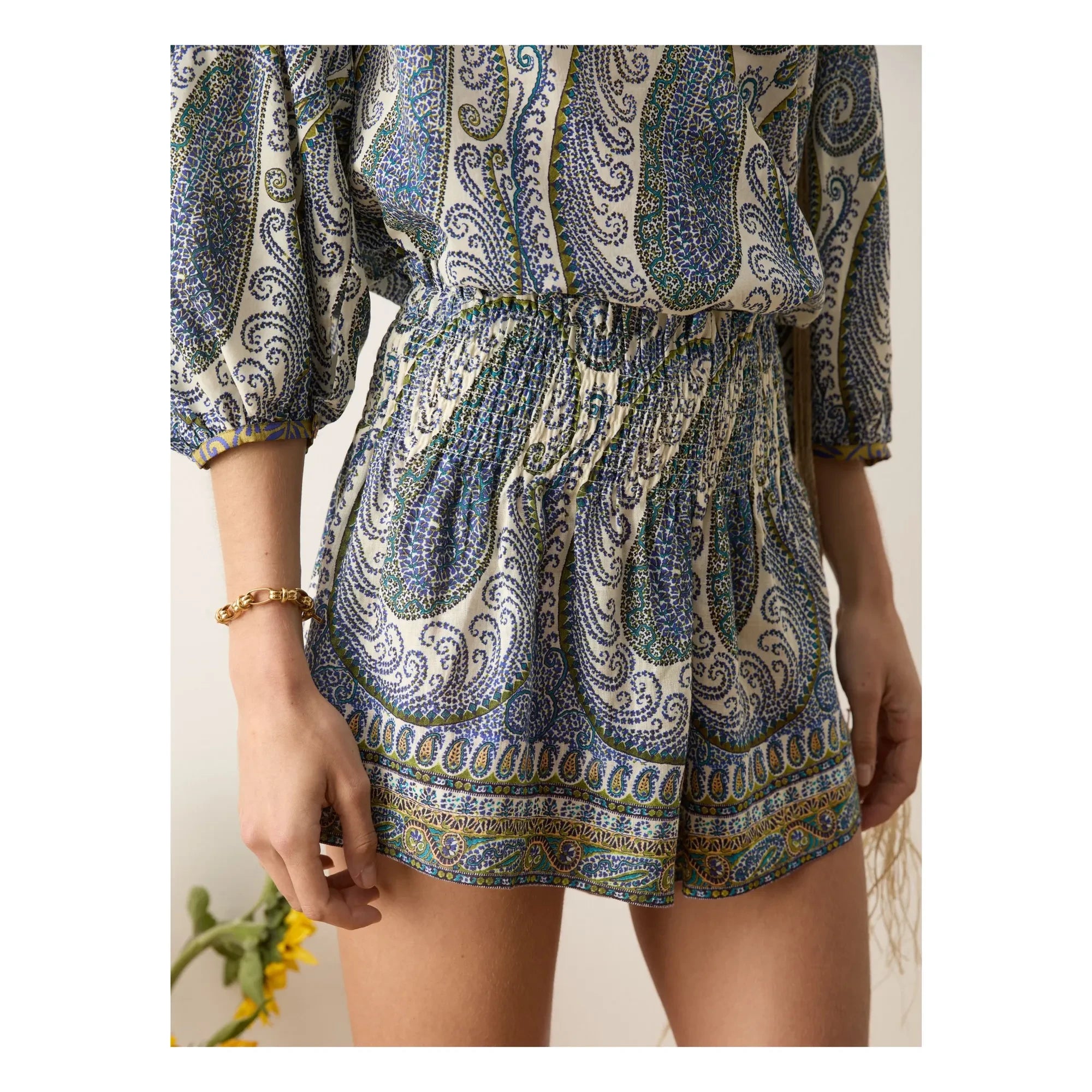 Boteh - Arcadia Leinen-Shorts | Lapislazuli
