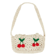 Emile et Ida - Kirsche Stricktasche | Creme