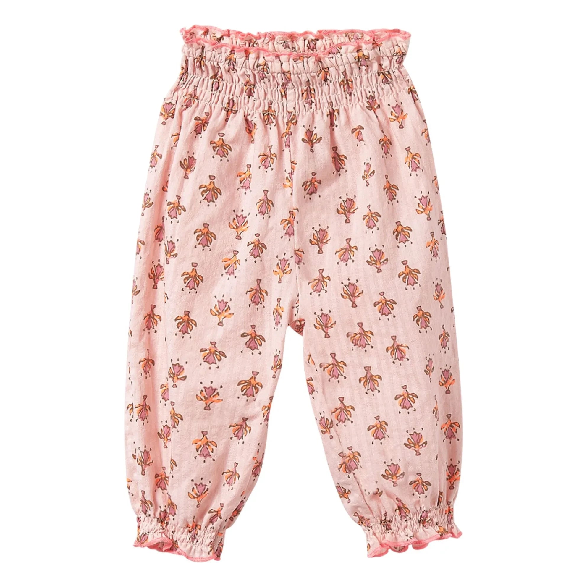 Cozmo - Lina Hose aus Bio-Baumwolle mit Blumenmuster | Puderrosa