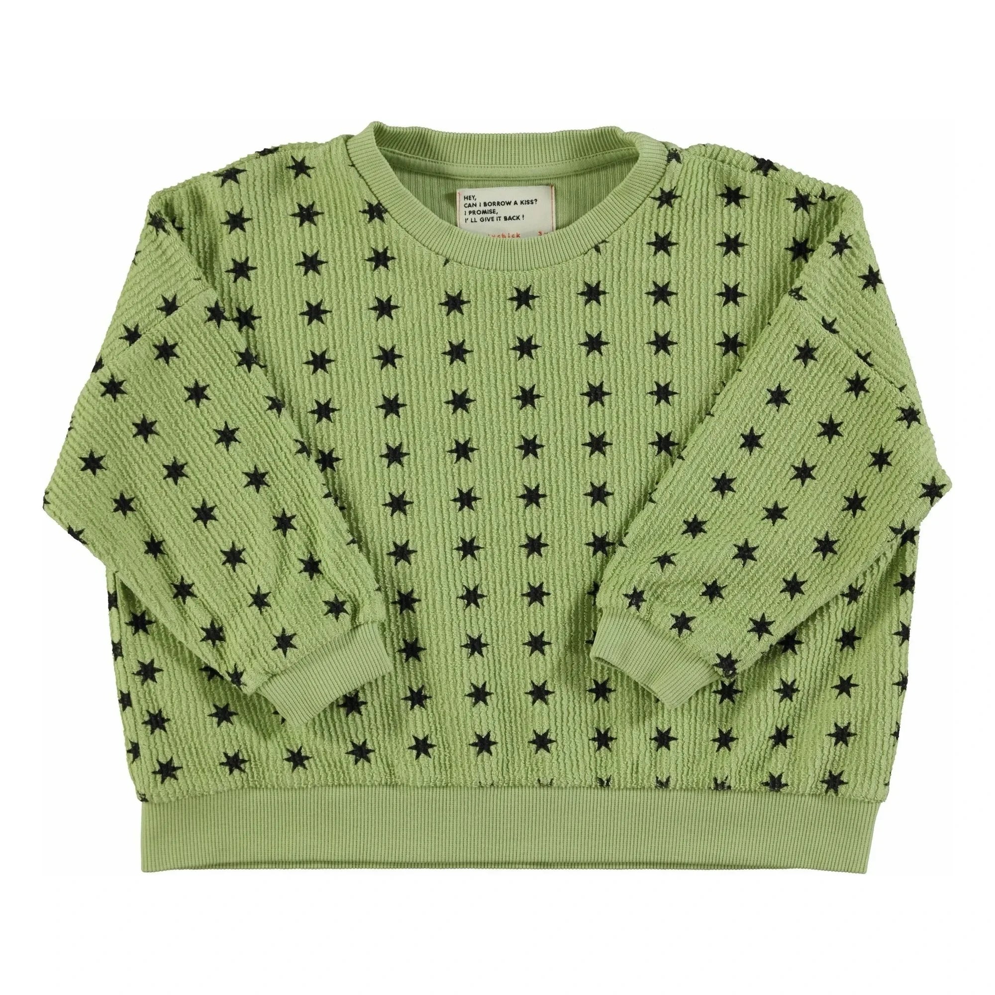 Piupiuchick - Stern-Sweatshirt aus Bio-Baumwolle mit Kordelzug | Grün
