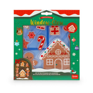 Legami - Set Gel Fensteraufkleber - Window-Glow - Klein - Santa Claus