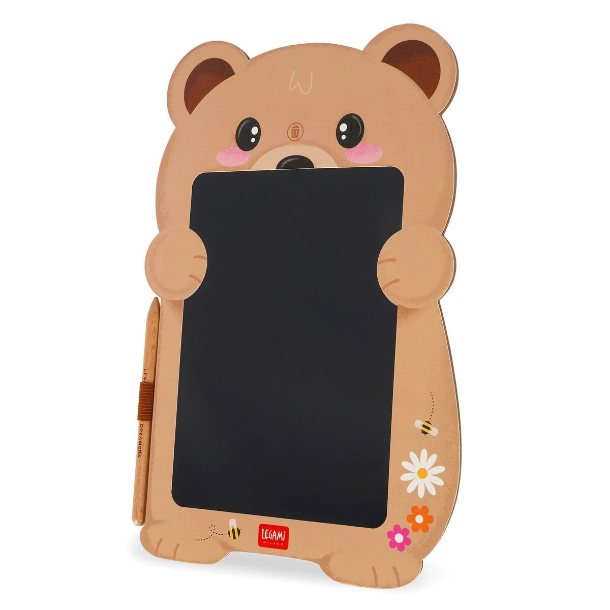 Legami - Bär Portable LCD Zeichenbrett in Karton - Magisches Sketch Board