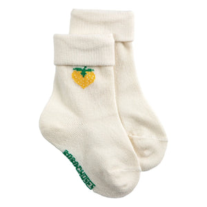Bobo Choses – 2er-Set Bio-Baumwollsocken mit Erdbeermuster | Gelb