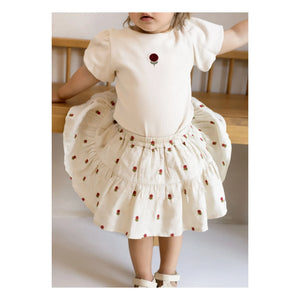 Donsje - Marien Fleur T-Shirt aus Bio-Baumwolle | Ecru