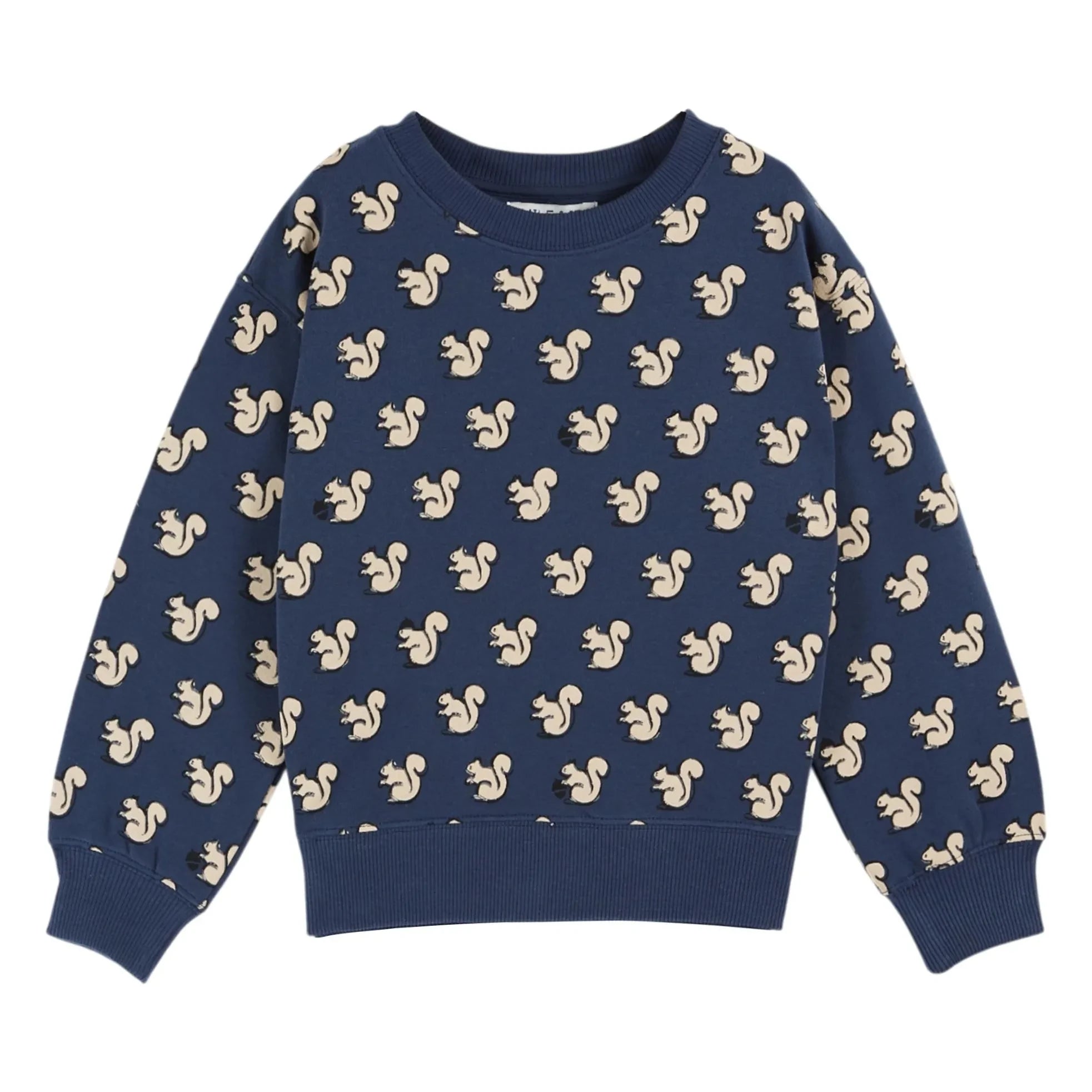 Emile et Ida – Bio-Baumwoll-Sweatshirt Eichhörnchen | Nachtblau