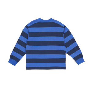 Smallable Kid - Favio Çizgili Organik Pamuklu Sweatshirt | Elektrik mavisi