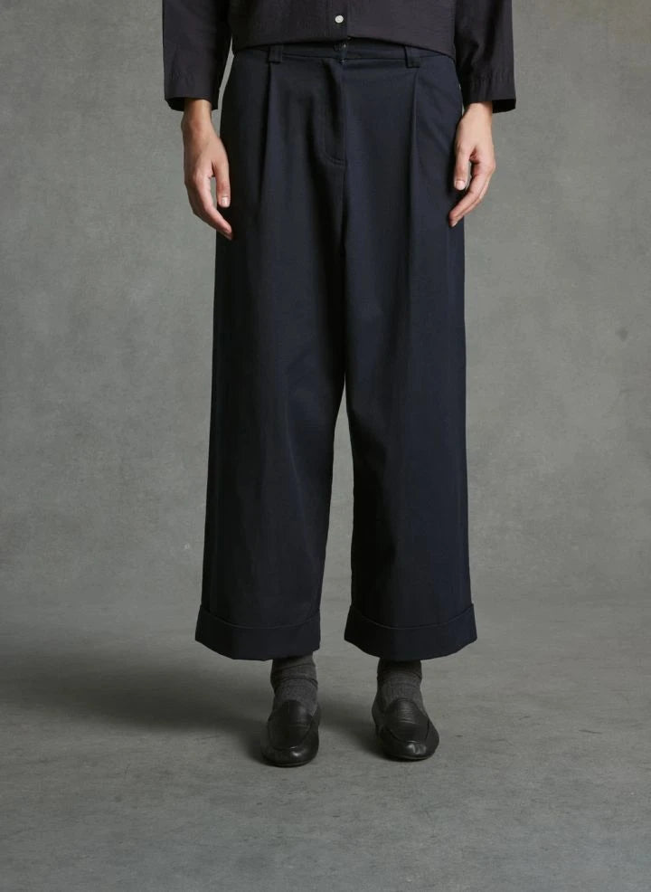 Hod - Mariano Bundfaltenhose | Marineblau