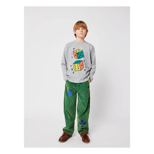 Bobo Choses - Roll The Dice Langarmshirt Bio-Baumwolle | Grau meliert