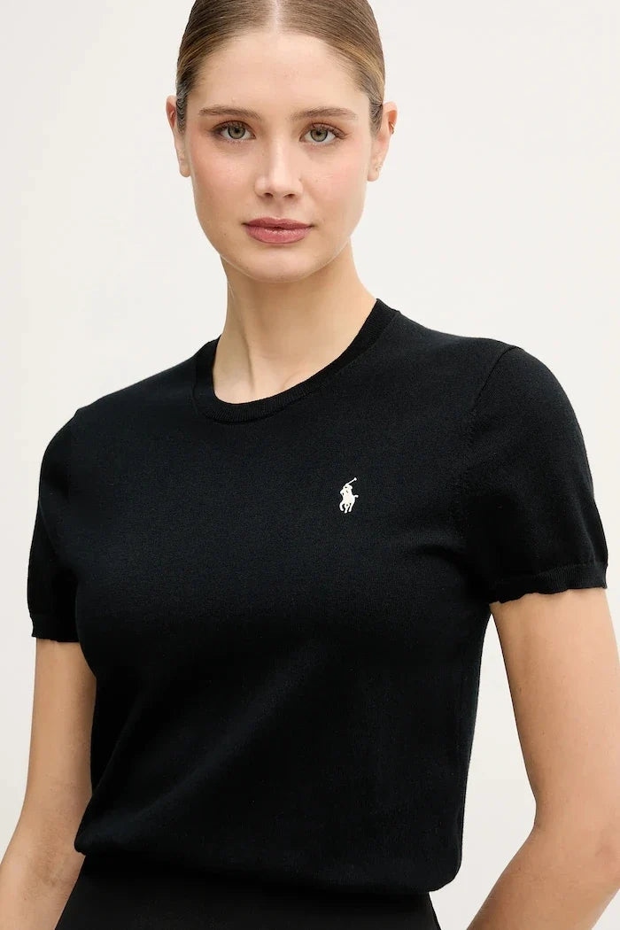 Polo Ralph Lauren Kadın Kısa Kollu Pamuklu Kazak