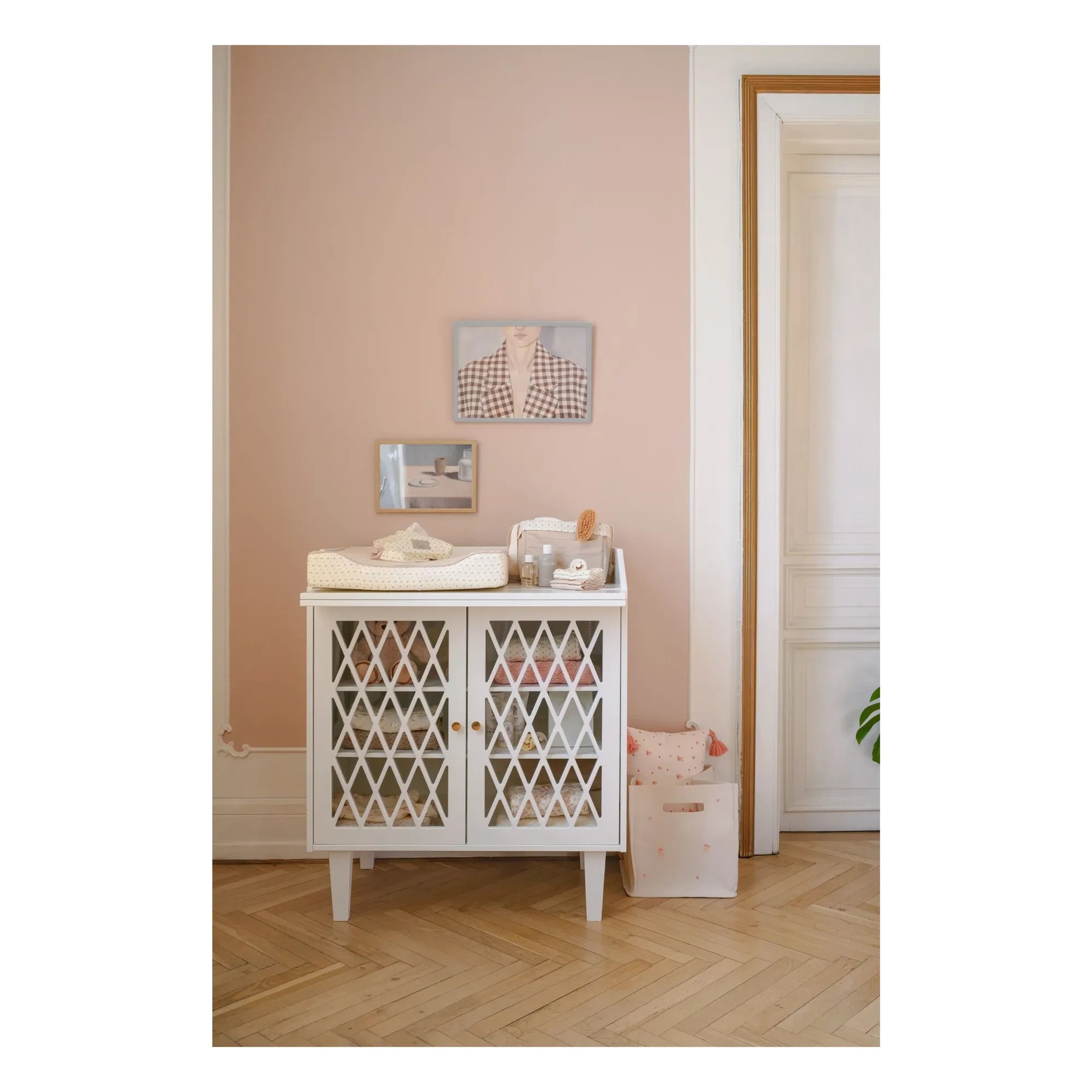 Cam Cam - Aufbewahrungskorb mit Schleife | Beige