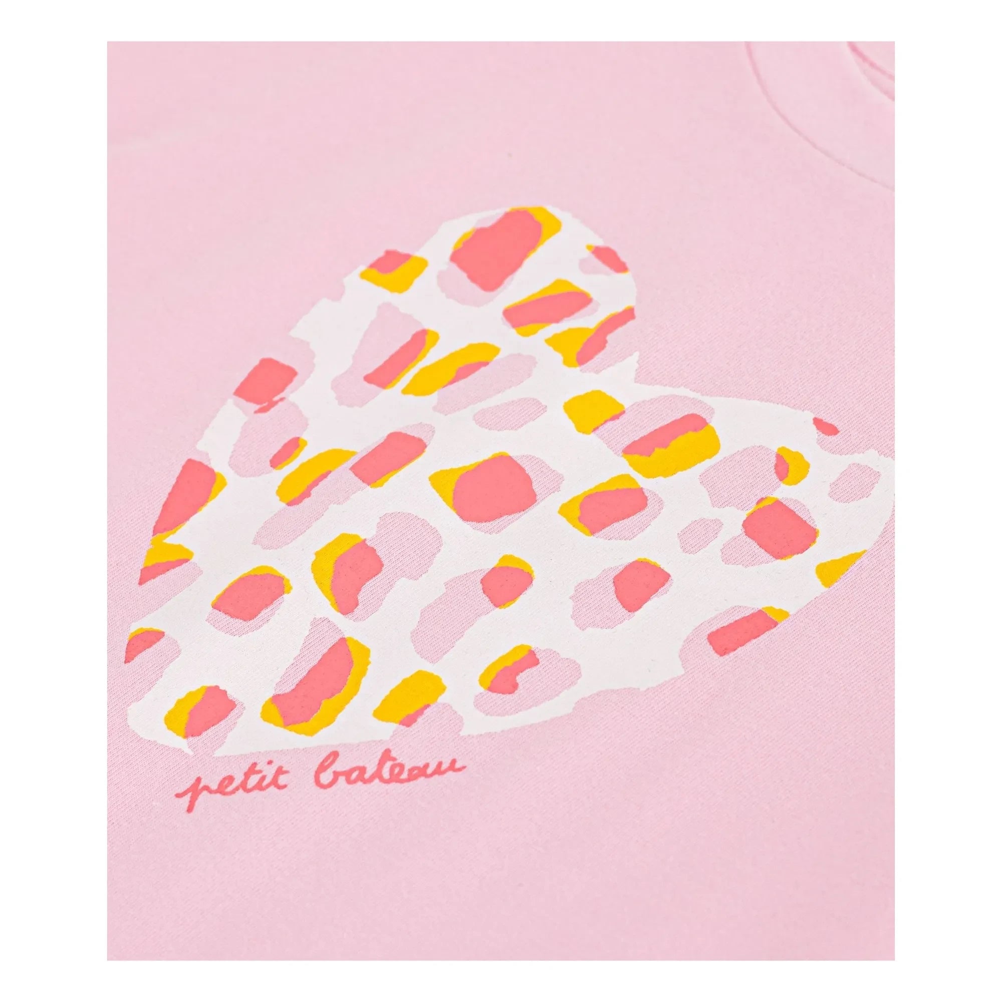 Petit Bateau – Bio-Baumwoll-Herz-T-Shirt | Rosa