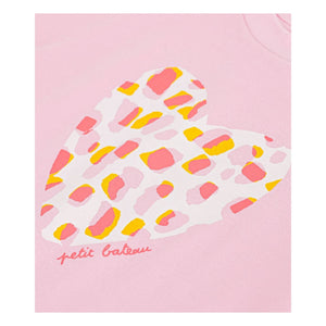Petit Bateau – Bio-Baumwoll-Herz-T-Shirt | Rosa