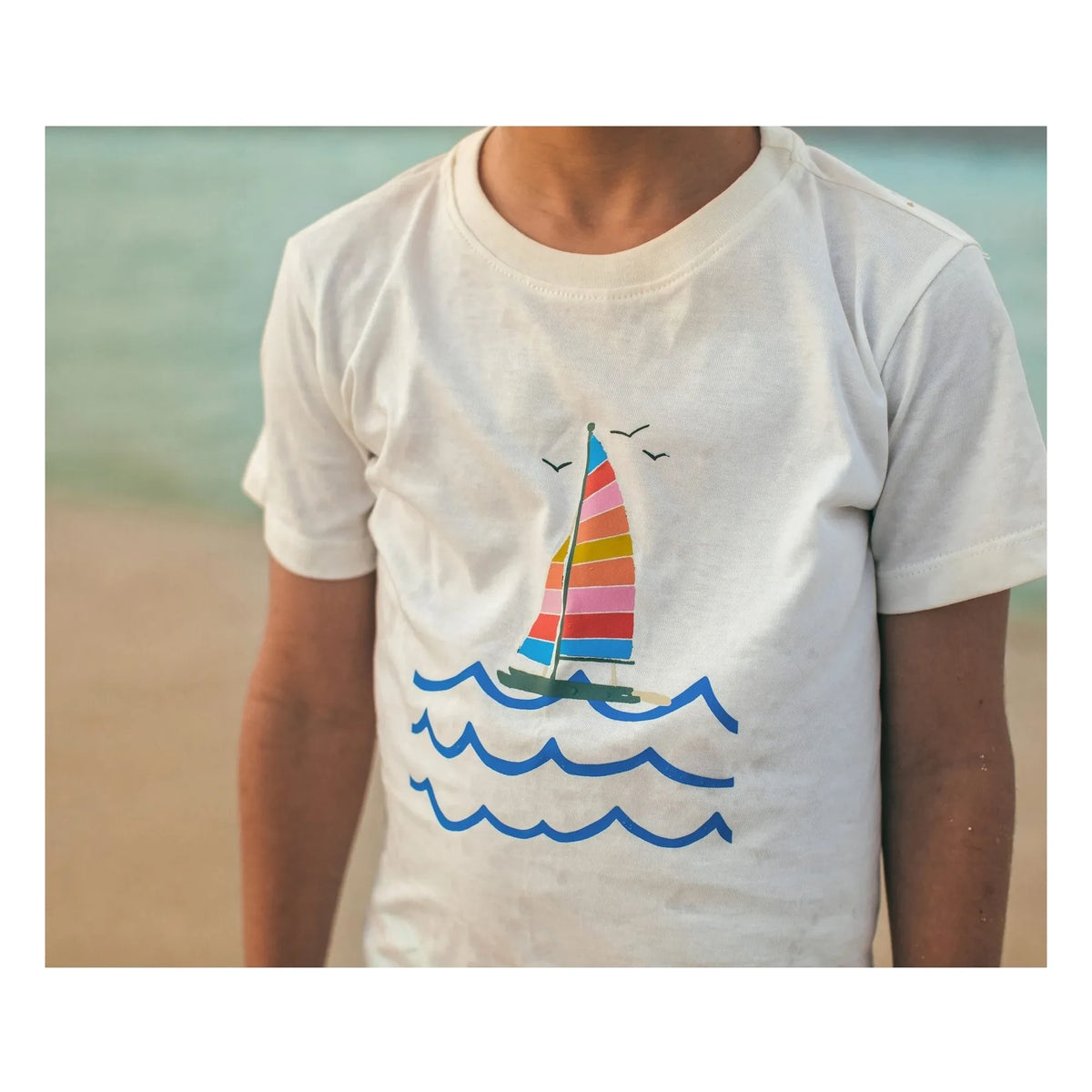 Pepita & Me - T-Shirt mit Segelboot-Print | Weiß