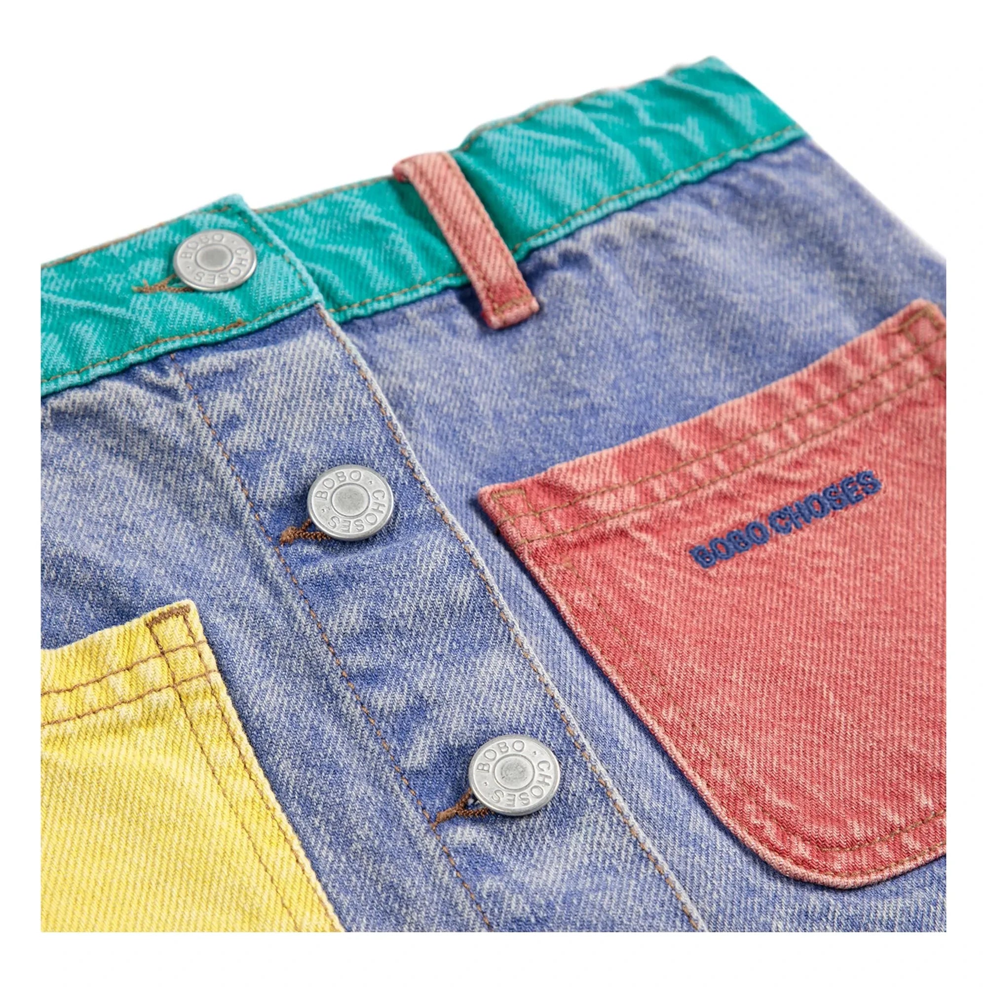 Bobo Choses - Rock aus Bio-Baumwolle mit Farbblock-Design | Blau