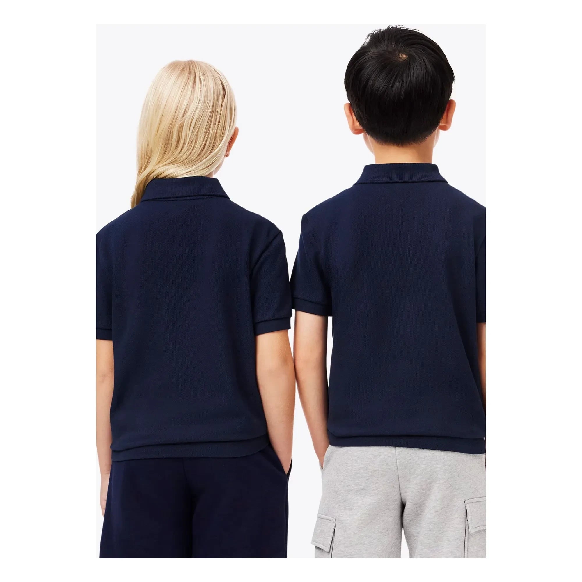 Lacoste - Marineblaues Polo mit Logo
