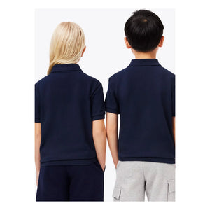Lacoste - Marineblaues Polo mit Logo