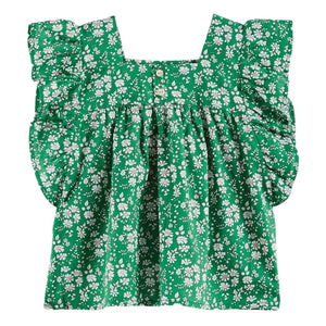 Emile et Ida - Liberty Bluse | Grün