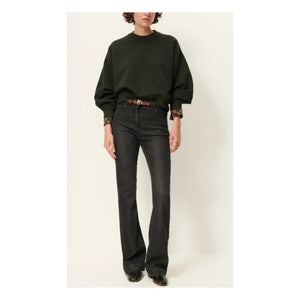 Sessùn - Yuki Metallic Sweatshirt | Dunkelgrün