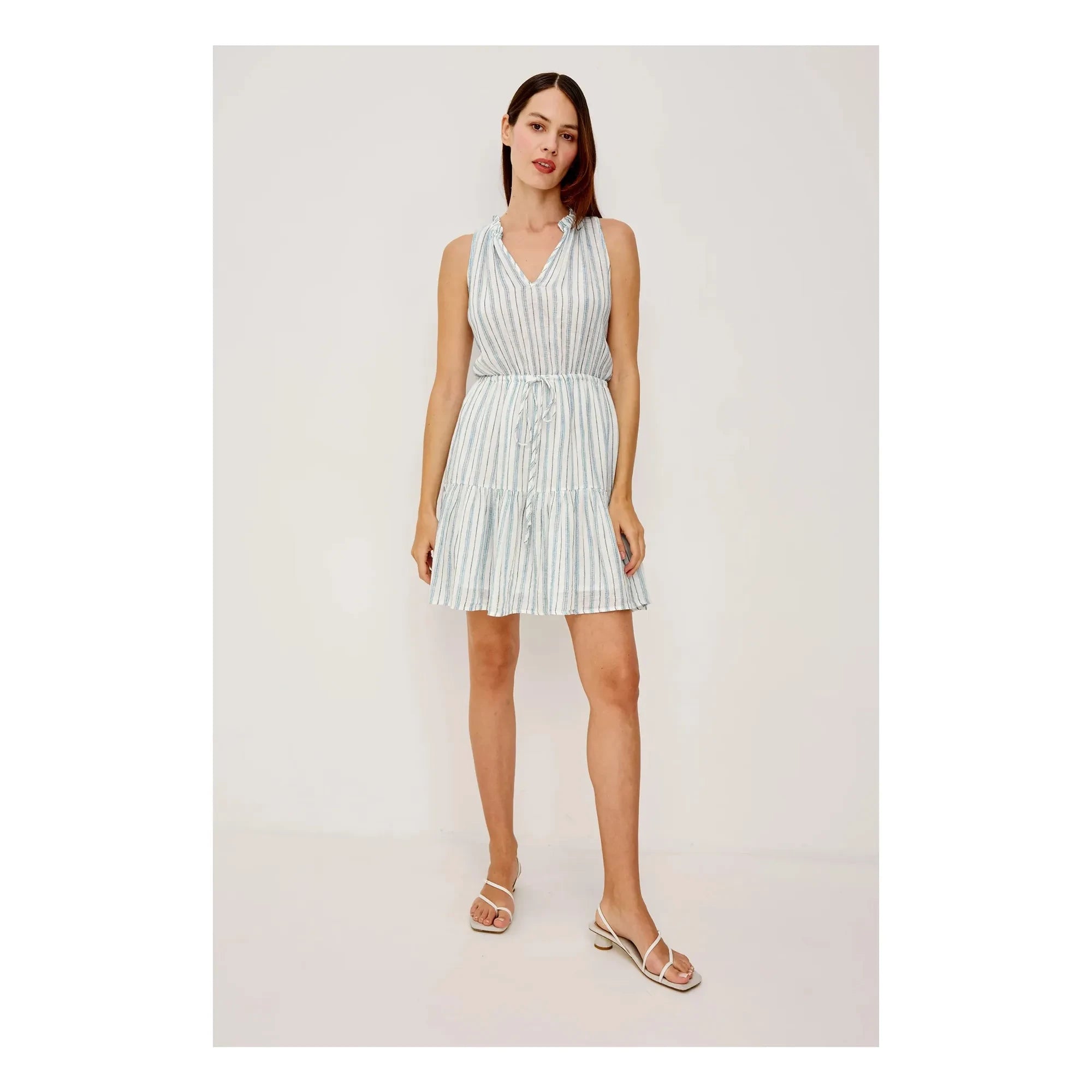 Rails - Cannes gestreiftes Kleid | Hellblau