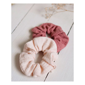 Bachca - Baumwoll-Musselin Haargummi - 2er Set | Rosa