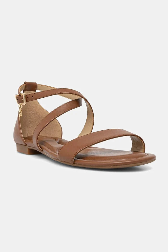 MICHAEL Michael Kors kadın deri düz tabanlı Alexa Flex Flat Sandal