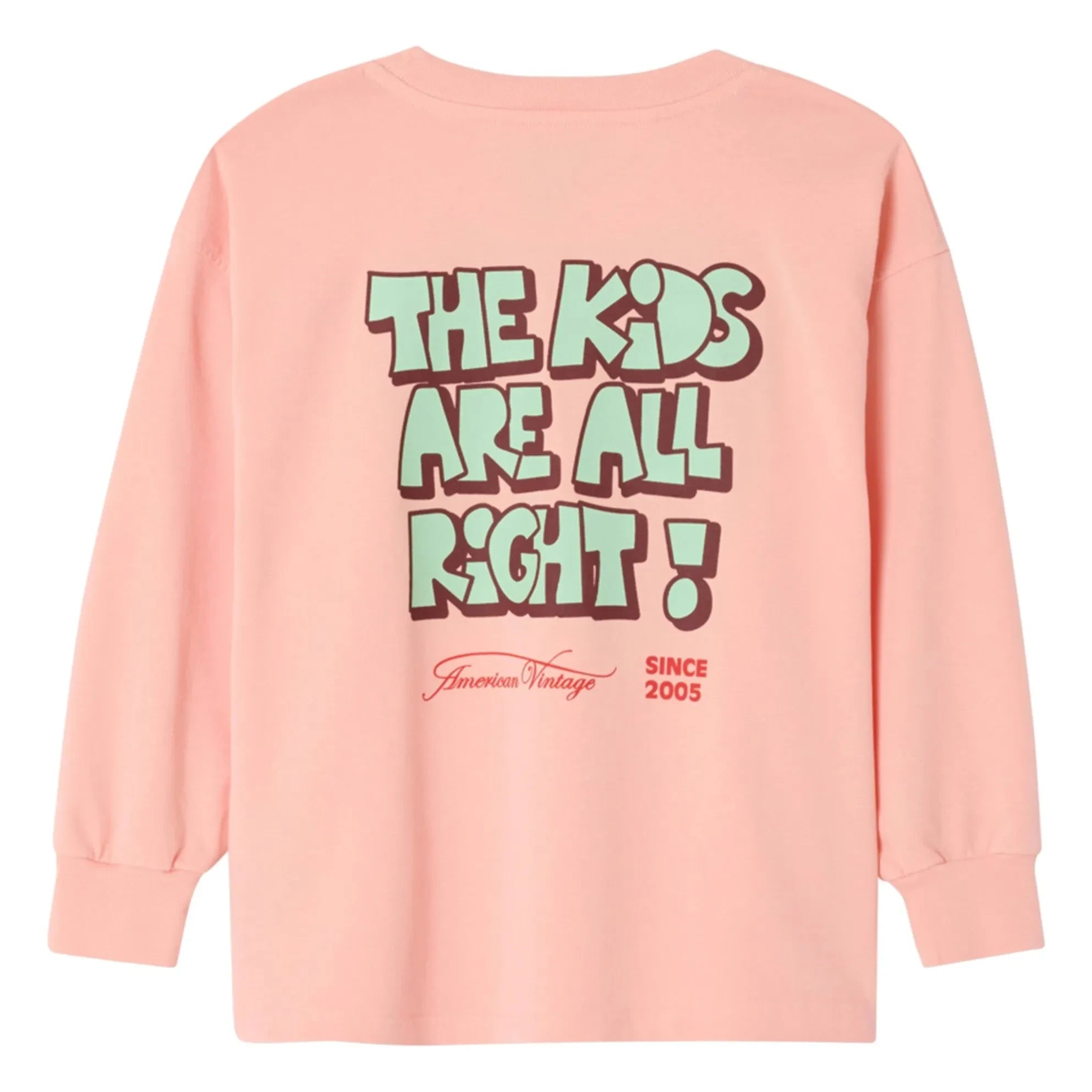 American Vintage - Langarm-T-Shirt Fizvallay The Kids Are All Right | Faded Pink